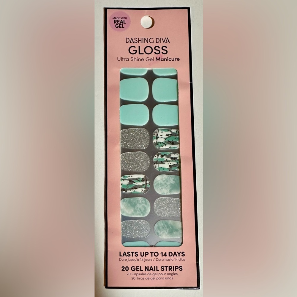 Dashing Diva Gloss Ultra Shine Gel Manicure - Mint and Silver
